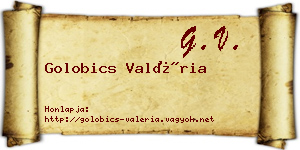 Golobics Valéria névjegykártya
