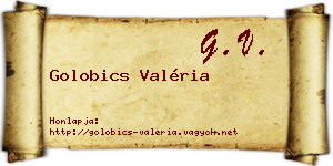 Golobics Valéria névjegykártya