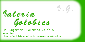 valeria golobics business card