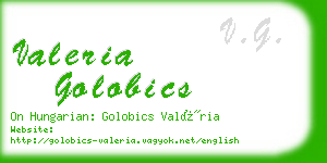 valeria golobics business card